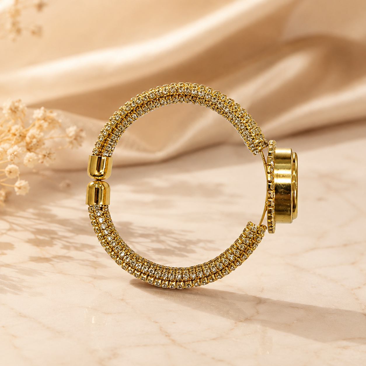 Golden Crystal Luxe Bracelet Watch