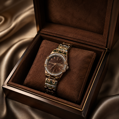 HMT Quartz Premium Silver Crystal Bracelet Watch