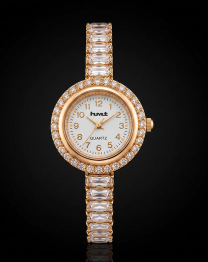 Majestic Rose Gold Crystal Watch, Necklace Pendant & Earring Gift Set - 3 Piece Combo